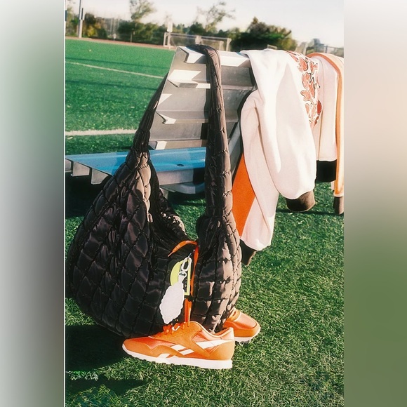 Free People Movement Quilted Carryall Hobo Bag in Black - Picture 3 of 9